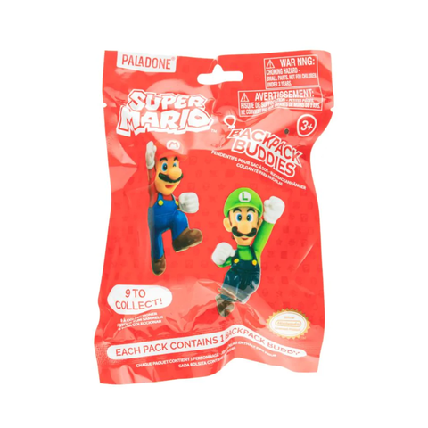 Porte Cle - Super Mario - Backpack Buddies Cdu De 24 Pièces